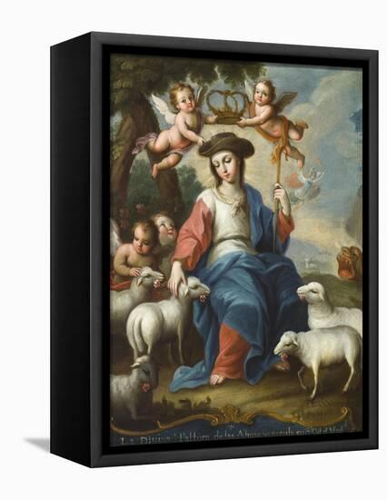 The Divine Shepherdess (La Divina Pastora), c.1760-Miguel Cabrera-Framed Premier Image Canvas