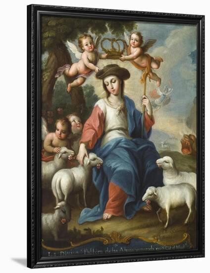 The Divine Shepherdess (La Divina Pastora), c.1760-Miguel Cabrera-Framed Premium Giclee Print