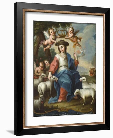 The Divine Shepherdess (La Divina Pastora), c.1760-Miguel Cabrera-Framed Giclee Print