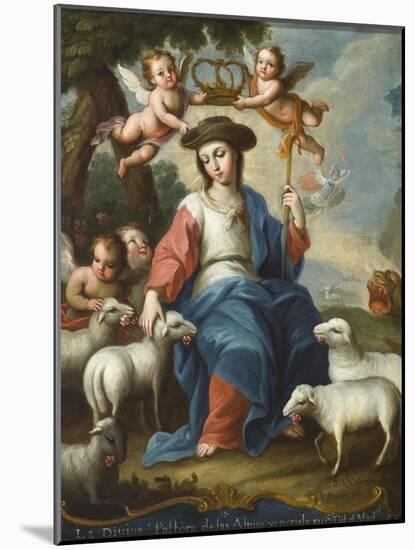 The Divine Shepherdess (La Divina Pastora), c.1760-Miguel Cabrera-Mounted Giclee Print