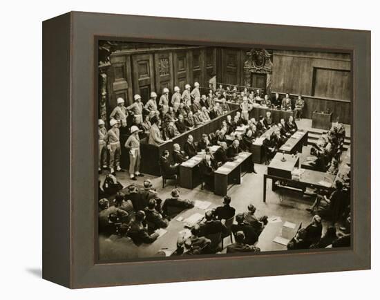 The Dock at the Nuremberg Trials. Front Row from Left: Hermann Goring-null-Framed Premier Image Canvas