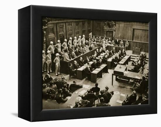The Dock at the Nuremberg Trials. Front Row from Left: Hermann Goring-null-Framed Premier Image Canvas