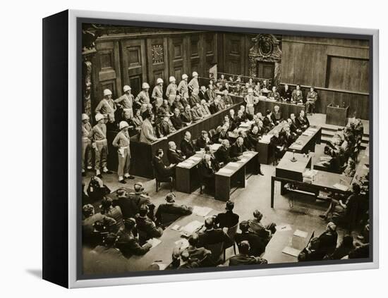 The Dock at the Nuremberg Trials. Front Row from Left: Hermann Goring-null-Framed Premier Image Canvas