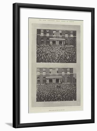 The Dock Labourers' Great Strike in London-null-Framed Giclee Print