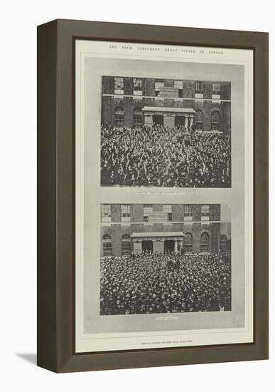 The Dock Labourers' Great Strike in London-null-Framed Premier Image Canvas