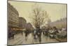 The Docks of Paris; Les Quais a Paris-Eugene Galien-Laloue-Mounted Giclee Print