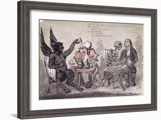 The Doctor and His Friends, Engraved by Issac Cruikshank-George Moutard Woodward-Framed Giclee Print