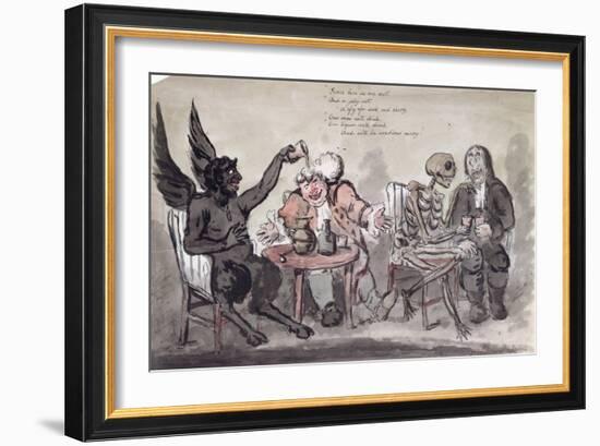 The Doctor and His Friends, Engraved by Issac Cruikshank-George Moutard Woodward-Framed Giclee Print