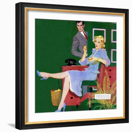 The Doctor's Downfall - Saturday Evening Post "Men at the Top", August 18, 1951 pg.24-Coby Whitmore-Framed Premium Giclee Print