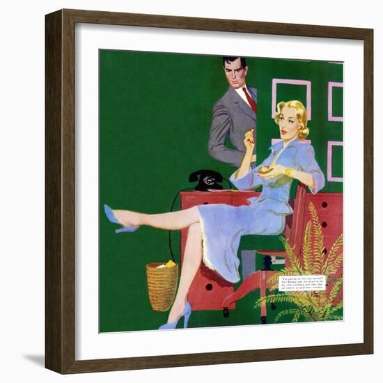 The Doctor's Downfall - Saturday Evening Post "Men at the Top", August 18, 1951 pg.24-Coby Whitmore-Framed Giclee Print