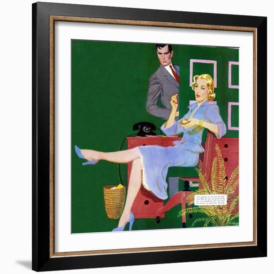 The Doctor's Downfall - Saturday Evening Post "Men at the Top", August 18, 1951 pg.24-Coby Whitmore-Framed Giclee Print