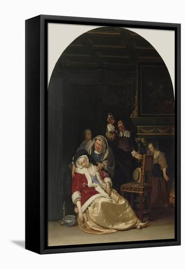 The Doctor's Visit, 1667-Frans Van Mieris-Framed Premier Image Canvas