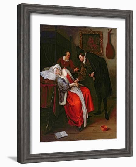 The Doctor's Visit, C.1663-Jan Havicksz. Steen-Framed Giclee Print