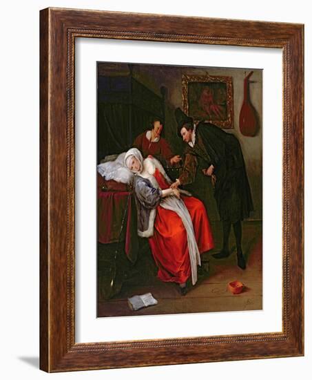 The Doctor's Visit, C.1663-Jan Havicksz. Steen-Framed Giclee Print