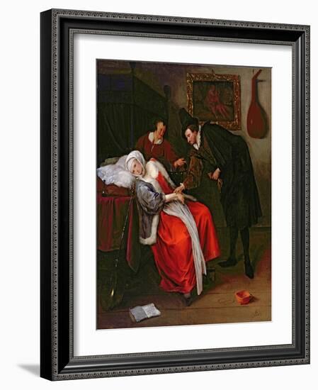 The Doctor's Visit, C.1663-Jan Havicksz. Steen-Framed Giclee Print