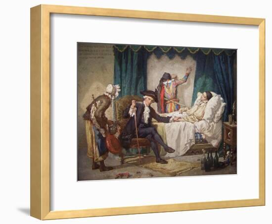 The Doctor's Visit-Gabriel Metsu-Framed Art Print