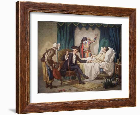 The Doctor's Visit-Gabriel Metsu-Framed Art Print