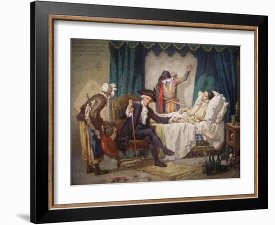 The Doctor's Visit-Gabriel Metsu-Framed Art Print