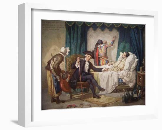 The Doctor's Visit-Gabriel Metsu-Framed Art Print