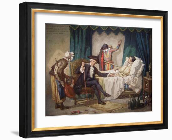 The Doctor's Visit-Gabriel Metsu-Framed Art Print