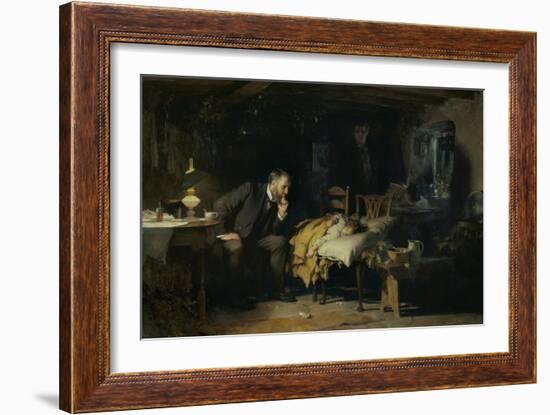 The Doctor-Sir Luke Fildes-Framed Premium Giclee Print