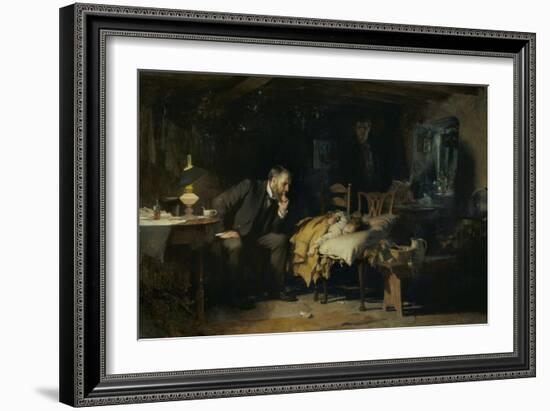 The Doctor-Sir Luke Fildes-Framed Premium Giclee Print