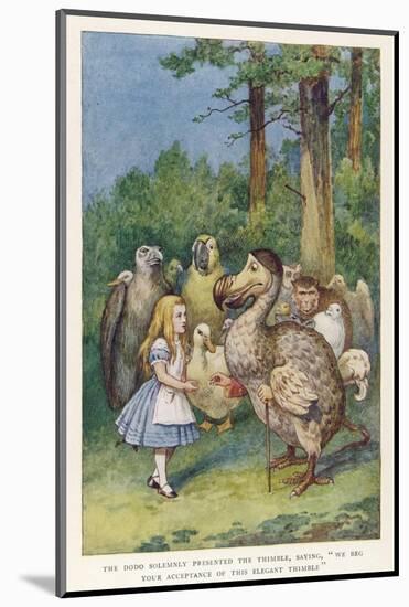 The Dodo Solemnly Presented the Thimble Saying "We Beg Your Acceptance of This Elegant Thimble"-John Tenniel-Mounted Photographic Print