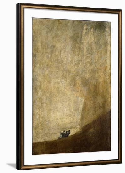 The Dog, 1820-23-Francisco de Goya-Framed Premium Giclee Print