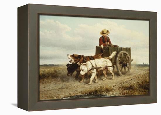 The Dog Cart-Henriette Ronner-Knip-Framed Premier Image Canvas