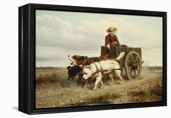 The Dog Cart-Henriette Ronner-Knip-Framed Premier Image Canvas