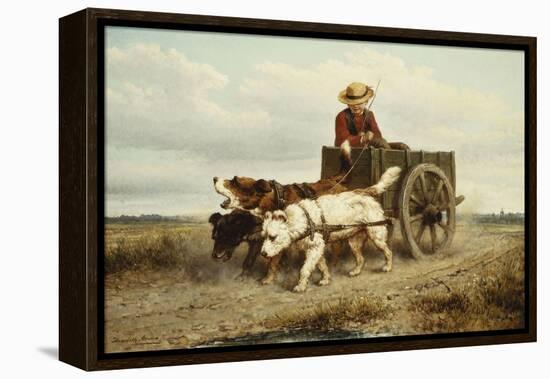 The Dog Cart-Henriette Ronner-Knip-Framed Premier Image Canvas