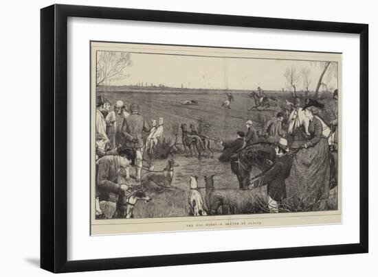 The Dog Derby, a Sketch at Altcar-null-Framed Giclee Print