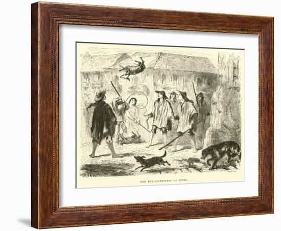 The Dog-Destroyers of Cuzco-Édouard Riou-Framed Giclee Print