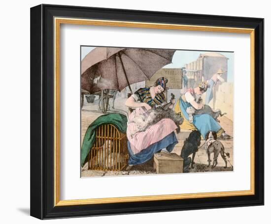 The Dog Groomers, 1820-John James Chalon-Framed Giclee Print