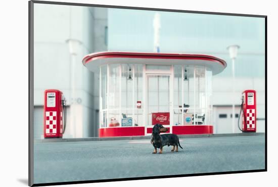 The Dog in the Gas Station-Heike Willers-Mounted Photographic Print