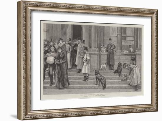 The Dog Question, No Admittance-Edward Killingworth Johnson-Framed Giclee Print