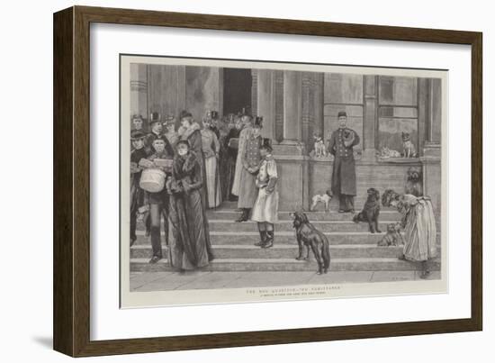 The Dog Question, No Admittance-Edward Killingworth Johnson-Framed Giclee Print