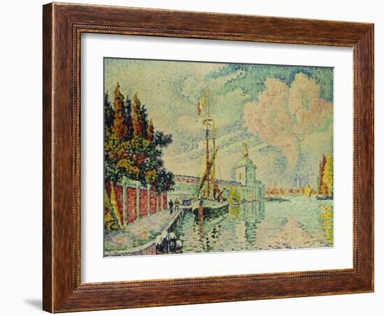 The Dogana, 1909-Paul Signac-Framed Giclee Print