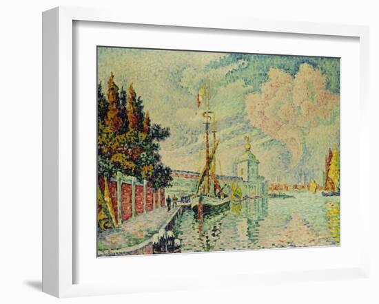 The Dogana, 1909-Paul Signac-Framed Giclee Print