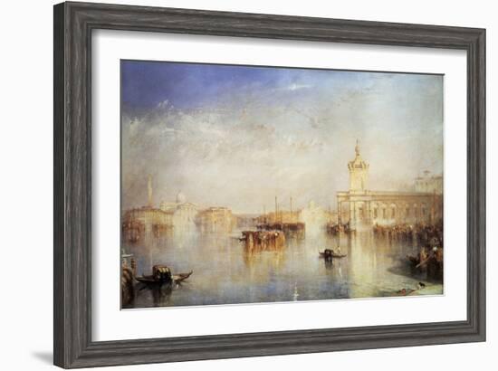 The Dogana, San Giorgio, Citella, from the Steps of the Europa, Venice, 1842-JMW Turner-Framed Giclee Print