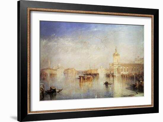 The Dogana, San Giorgio, Citella, from the Steps of the Europa, Venice, 1842-JMW Turner-Framed Giclee Print