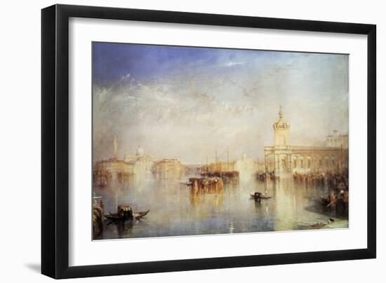 The Dogana, San Giorgio, Citella, from the Steps of the Europa, Venice, 1842-JMW Turner-Framed Giclee Print