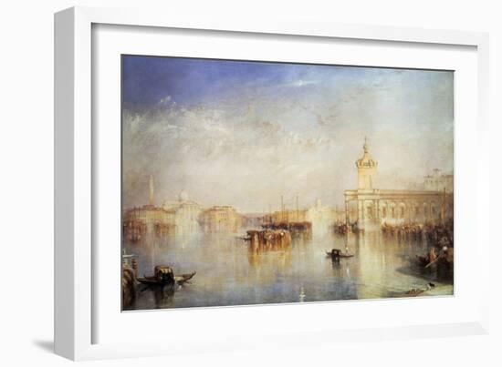 The Dogana, San Giorgio, Citella, from the Steps of the Europa, Venice, 1842-JMW Turner-Framed Giclee Print