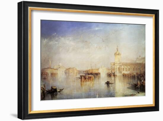 The Dogana, San Giorgio, Citella, from the Steps of the Europa, Venice, 1842-JMW Turner-Framed Giclee Print