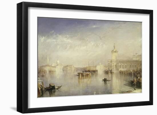 The Dogano, San Giorgio, Citella, from the Steps of the Europa-J. M. W. Turner-Framed Giclee Print