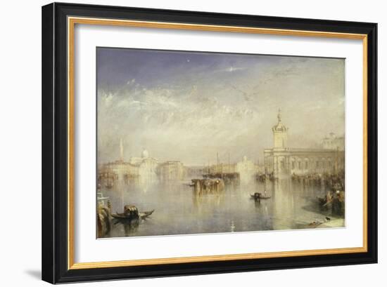 The Dogano, San Giorgio, Citella, from the Steps of the Europa-J. M. W. Turner-Framed Giclee Print