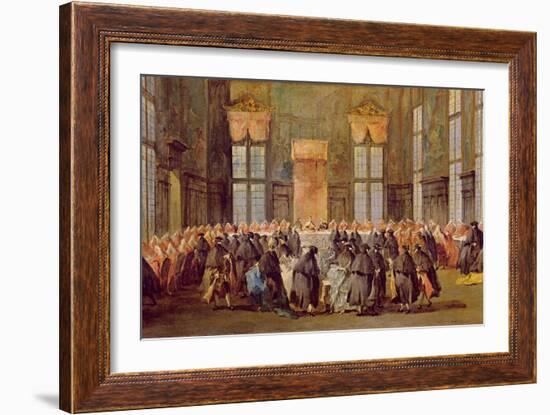 The Doge at the Feast for the Opening of the Carnival of Venice-Francesco Guardi-Framed Giclee Print