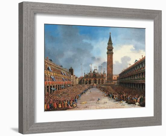 The Doge in the Pozzetto in Piazza San Marco-Giovanni Grubacs-Framed Giclee Print