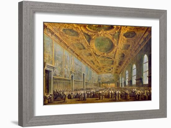 The Doge of Venice Thanking the Council, after 1775-Francesco Guardi-Framed Giclee Print