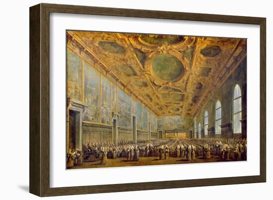 The Doge of Venice Thanking the Council, after 1775-Francesco Guardi-Framed Giclee Print